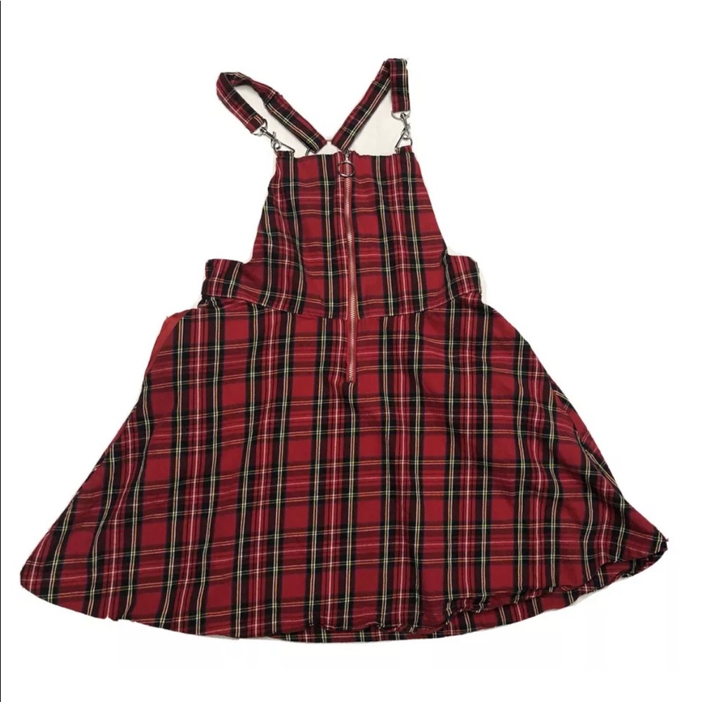 Red Plaid Gothic School Girl Hot Topic Dress Skirt